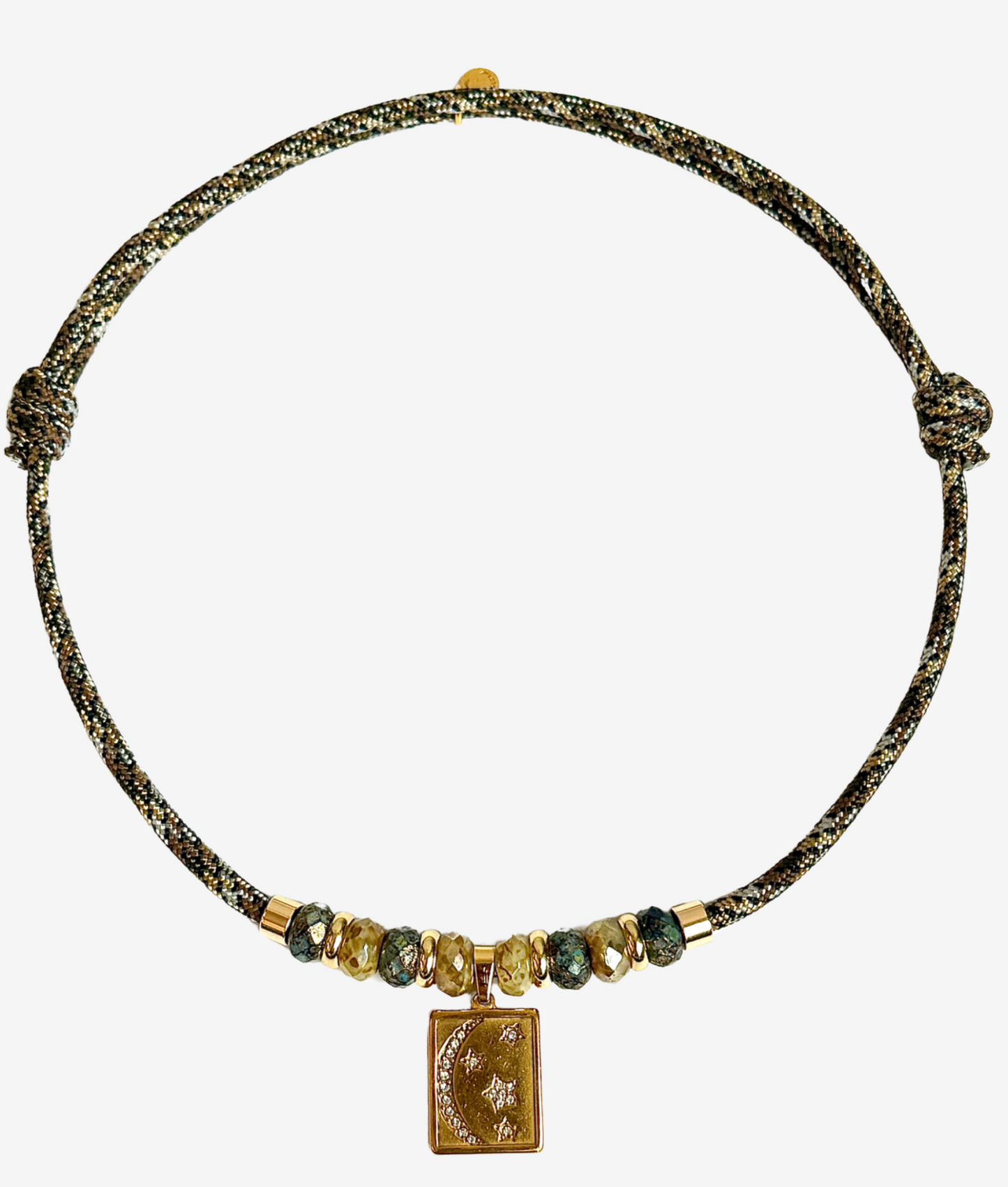 Corde Jewelry Dreamer Czech Glass Paracord Beaded Necklace for everyday wear